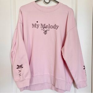 Sanrio Hello Kitty My Melody Pink Crewneck Sweatshirt